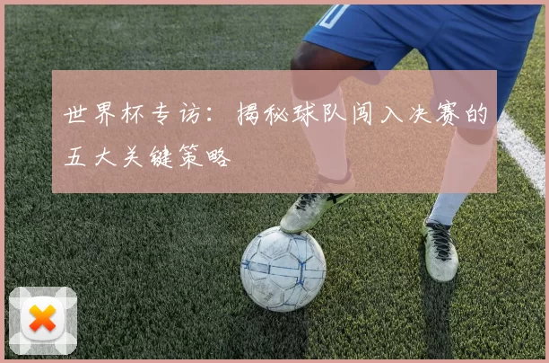 世界杯专访:揭秘球队闯入决赛的五大关键策略